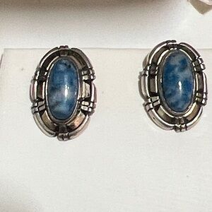 Designer Priscilla Smith, Native American-Lapis Earrings